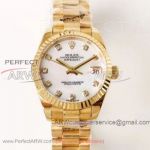 ARF Rolex Datejust All Gold White Diamond Markers Dial 28mm Women's Watch 